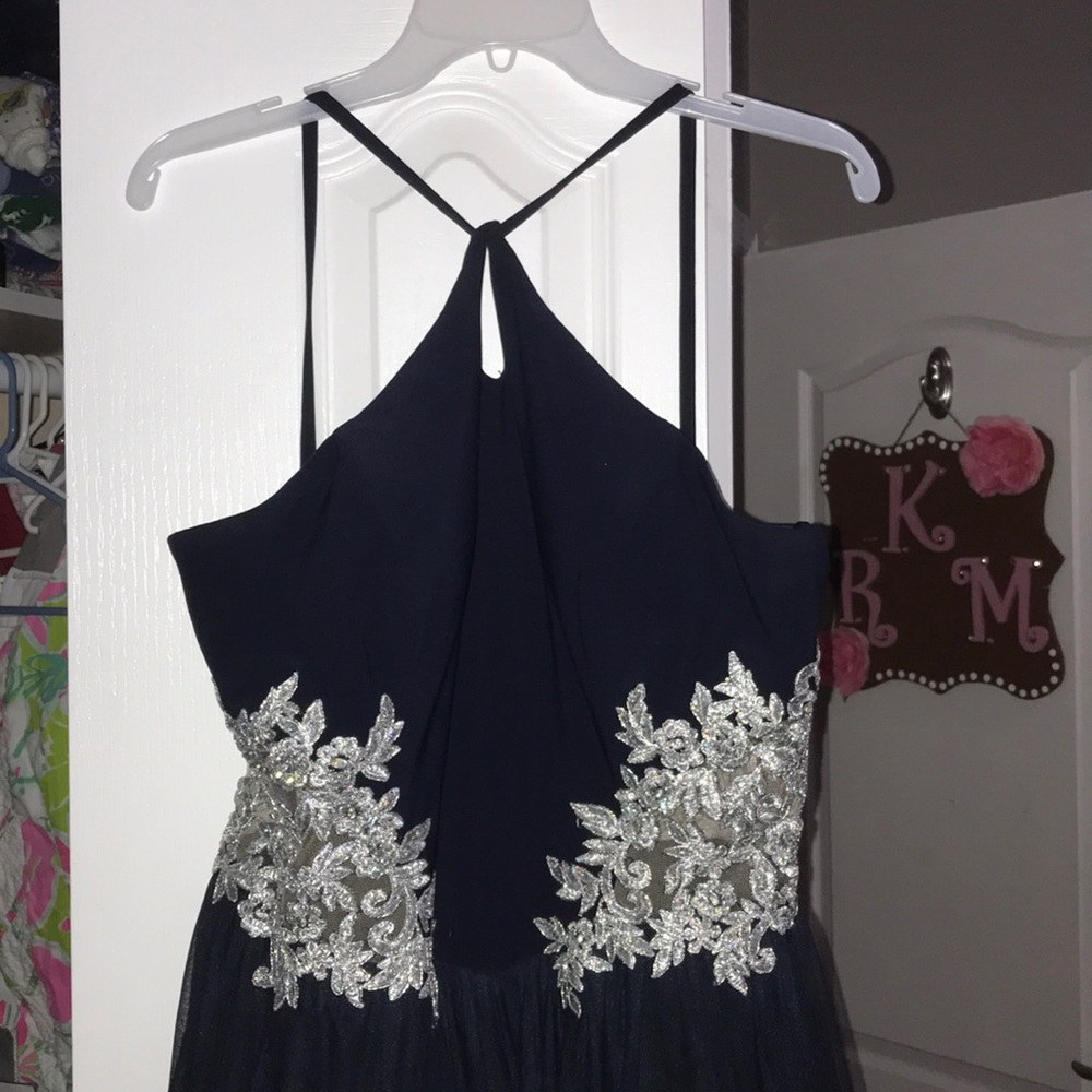 Navy blue prom dress
